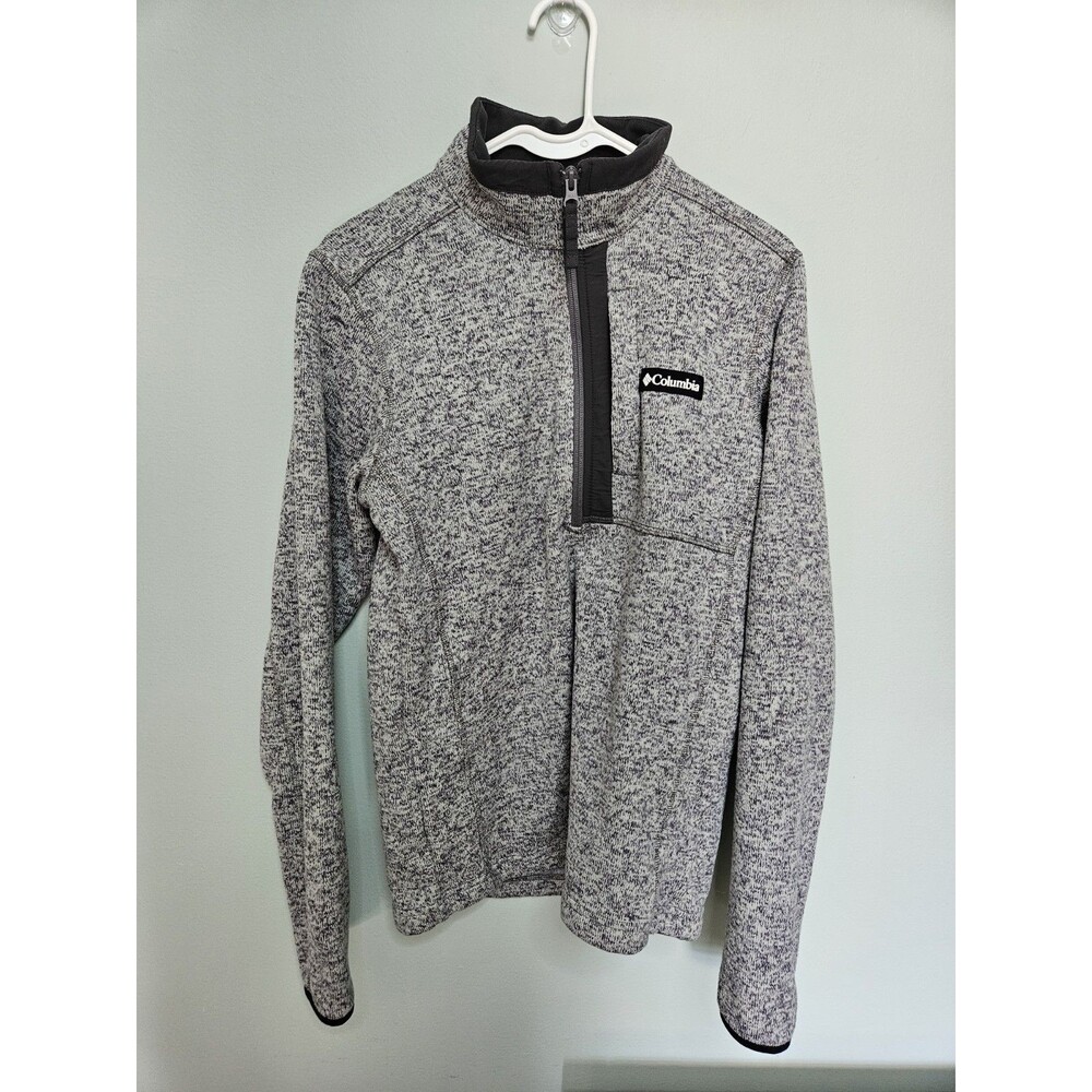 Columbia Gray Fleece 1/2 Zip Pullover Sweater Men's Size S